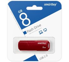 Smartbuy USB Drive 8GB CLUE Burgundy (SB8GBCLU-BG) UFD 2.0