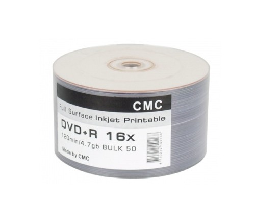 [Диск] CMC DVD+R 4,7 GB 16x Bulk/50 Full Ink Print   (RECASSIST) (141182)