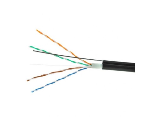 [Кабель] Cablexpert [UPC-5051E-SO-OUTR] Кабель UTP5e, 4 пары, 0.51 мм, медь, однож., 305 м, outdoor с тросом, Fluke Test, черный