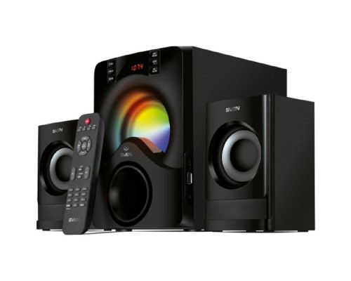 [Колонки] АС MS -312, черный (40 Вт, Bluetooth, подсветка, пульт, дисплей, FM, USB)