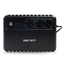 SMARTWATT UPS SAFE 600 {линейно-интерактивный, 600/360 ВА/Вт, напольный, LED индикация, Shuko CEE7/4 - 3 шт}