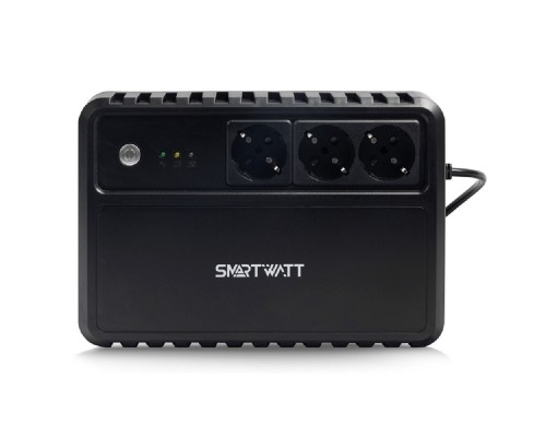 [Смартватт] SMARTWATT UPS SAFE 1000 {линейно-интерактивный, 1000/600 ВА/Вт, напольный, LED индикация, Shuko CEE7/4 - 3 шт}