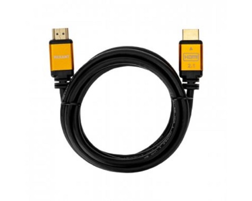[Кабели] Rexant (17-6004) Кабель HDMI - HDMI 2.1, длина 2м, Gold (цветная коробка)