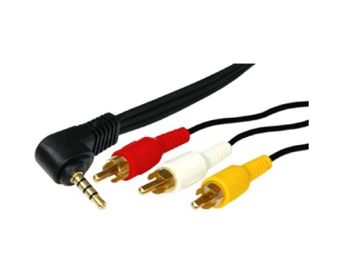 [кабели] Rexant (17-4412-4) Шнур Стерео 3,5мм 4C - 3 RCA, 1,5м, Gold (пакет PE)