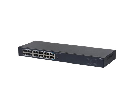 [Коммутаторы] DAHUA DH-SG1024 24-портовый гигабитный неуправляемый коммутатор, 22xRJ45 1Gb, 2xRJ45 1Gb uplink, коммутация 48 Гбит/с, MAC-таблица 8K, металл