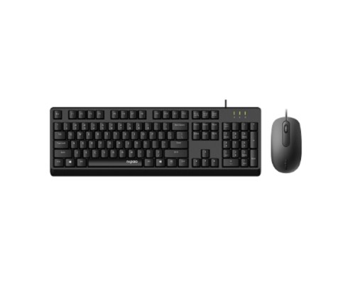 [Клавиатура] Клавиатура + мышь Rapoo X130PRO клав:черный мышь:черный, 1.5м, доп. защита от влаги