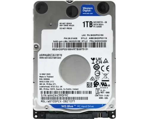 [Жесткий диск] 1TB WD Blue (WD10SPZX) {SATA 6Gb/s, 5400 rpm, 128Mb buffer}