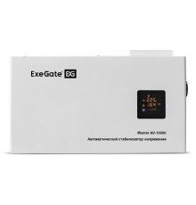 Exegate EX291764RUS Стабилизатор напряжения настенный ExeGate Master AV-15000 (15000ВА, вход 140-260В, цветной дисплей, выход 220В±8%, КПД 98%, 5 уровней защиты, задержка, усиленный метал.корпус, 1*Sc