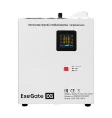Exegate EX291767RUS Стабилизатор напряжения настенный ExeGate Master Turbo AVS-20000 (20000ВА, вход 100-265В, цветной дисплей, выход 220В±8%, КПД 98%, 5 уровней защиты, задержка, усиленный метал.корпу