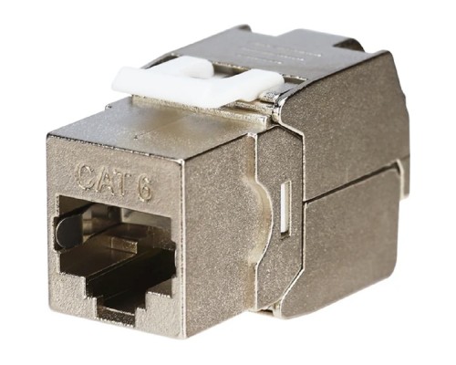 [Розетки и патч-панели] Rexant (02-0261) Модуль Keystone Jack RJ-45(8P8C), FTP экранированный, CAT 6, тип 180 градусов, самозажимной PRO