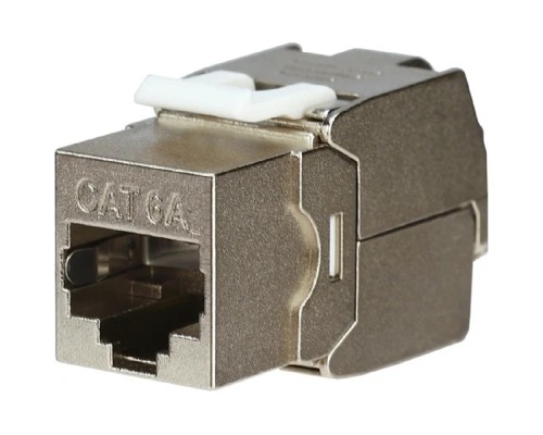 [Розетки и патч-панели] Rexant (02-0361) Модуль Keystone, Jack RJ-45(8P8C), FTP экранированный, CAT 6A, тип 180 градусов, самозажимной PRO