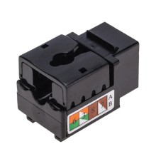 Rexant (02-0255) Модуль вставка Keystone, UTP неэкранированный, CAT 6, тип 90 градусов, Dual IDC, черный PRO