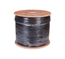 Rexant (01-1204-R) Кабель витая пара F/UTP, CAT 5е, PE, 10PR, 24AWG, OUTDOOR, SOLID, черный, 305м