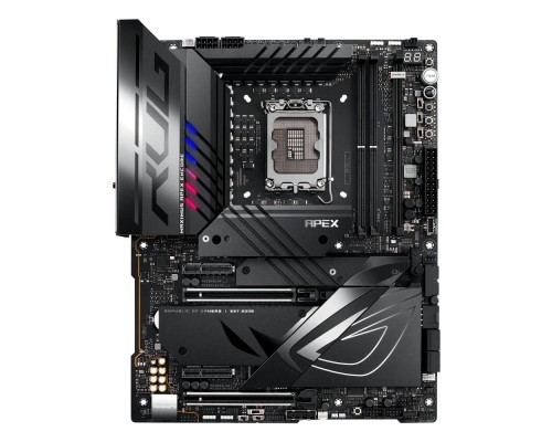 [Материнская плата] ASUS ROG MAXIMUS Z790 APEX ENCORE (Socket 1700, ATX, 2xDDR5(96GB), 2xPCIe 5.0x16/2xPCIe 4.0x4, 1xLAN (2.5GbE), Wi-Fi 7, BT, 4xSATA 6Gb/s, 5xM.2, 1xDIMM (2xM.2), 1xType-C, 9xUSB 3.2, 2xPS/2, ATX)