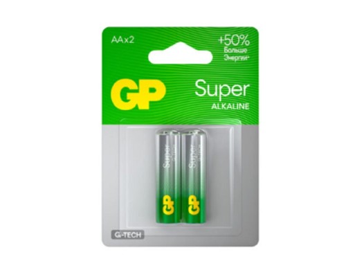 [Батарейка] GP 15AA21-2CRSBC2 20/160 Super Alkaline G-Tech (2 шт. в уп-ке)