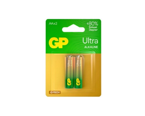 [Батарейка] GP 15AUA21-2CRSBC2 20/80 GP Ultra Alkaline (2 шт. в уп-ке) 