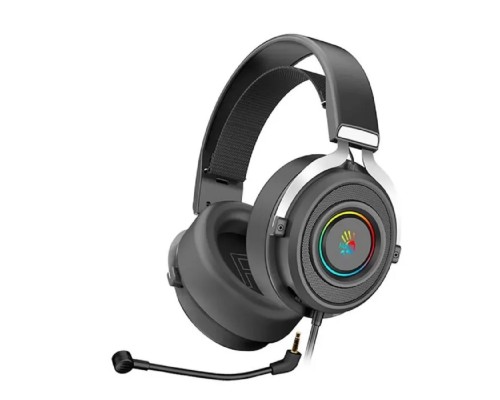[Наушники] Наушники с микрофоном A4Tech Bloody G535 черный/серебристый 2м мониторные USB оголовье (G535 (BLACK+SILVER) USB)