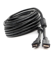 Кабель HDMI Cablexpert 19M/19M, v2.0, медь, позол.контакты, экран, 2 фер.кольца, 20м, черный, пакет (CCF2-HDMI4-20M)