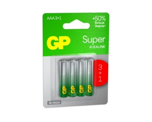 [Батарейка] GP 24AA213/1-2CRSBC4 40/320 Super Alkaline G-Tech (4 шт. в уп-ке)