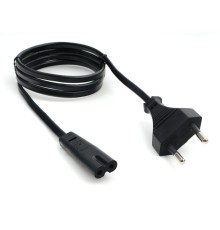 Кабель питания Cablexpert CEE 7/16-C7, 2х0.5мм2, 2.5A, 1м, черный, пакет (PC-184/2-1M)
