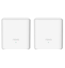 TENDA EX3(2-pack) Mesh Wi-Fi 6 система AX1500, до 300 Мбит/с на 2,4 ГГц + до 1201 Мбит/с на 5 ГГц, LAN 1x 1Гбит/с, WAN 1x1 Гбит/с, 2x3 dBi внутренние антенны