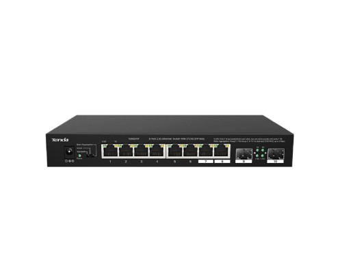 [Сетевое оборудование] TENDA TEM2010F Коммутатор настольный 8-Ports 100/1000/2500 Mbps Base-TX + 2-Ports 100/1000/2500 Mbps Base-X SFP