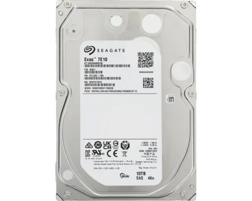 [Жесткий диск] 10TB Seagate HDD Server Exos 7E10 (ST10000NM003B) {SAS 12Gb/s, 7200 rpm, 256mb buffer, 3.5