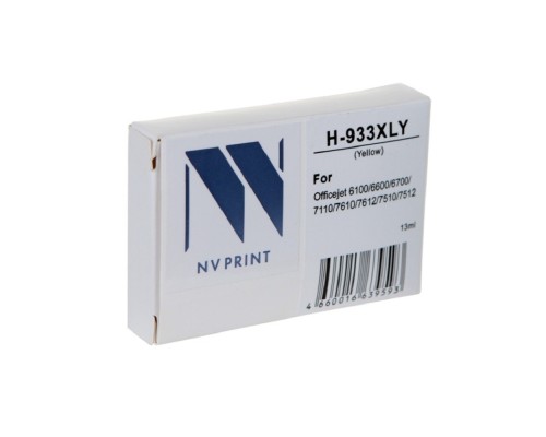 [Расходные материалы] NV Print Струйный картридж  933XLY (NV-CN056AE) Yellow для HP Officejet 6100, 6600, 6700, 7110, 7510, 7610, 7612 (825 стр) совместимый