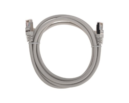 [Патч-корды (сетевые, телефонные)] Rexant (02-0390-2) Патч-корд S/FTP, CAT 6A (10G), RJ45-RJ45, 28AWG, LSZH, серый, 2м