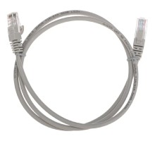 Rexant (02-0100-1) Патч-корд U/UTP, CAT 5e, RJ45-RJ45, 26AWG, LSZH, серый, 1м