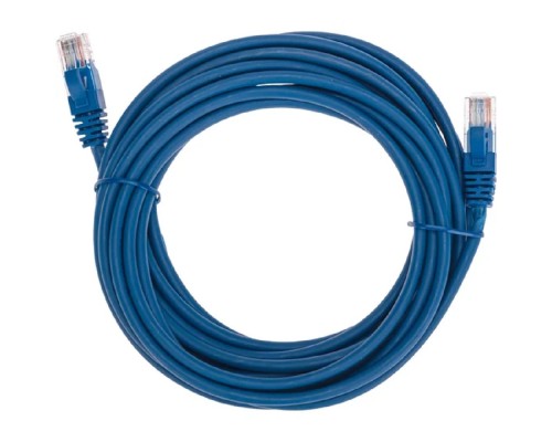 [Патч-корды (сетевые, телефонные)] Rexant (02-0104-5) Патч-корд U/UTP, CAT 5e, RJ45-RJ45, 26AWG, LSZH, синий, 5м