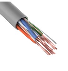 Rexant (01-0043-25) Кабель витая пара U/UTP, CAT 5e, PVC, 4PR, 24AWG, INDOOR, SOLID, серый, 25м,