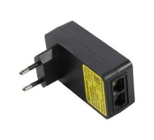 ORIENT SAP-48POEV2, PoE инжектор питания 24Вт, AC 100-240V/ DC 48V, 0.5A, вход: RJ45 LAN 10/100/1000Mbps, выход: RJ45 PoE тип A (1/2+,3/6-), совместим с оборудованием PoE IEEE 802.3af, вилка с кабелем