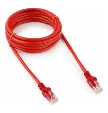 Патч-корд UTP Cablexpert PP12-3M/R кат.5e, 3м, литой, многожильный (красный)