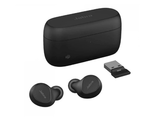 [Гарнитура] Наушники с микрофоном Jabra Evolve 2 Buds черный внутриканальные BT в ушной раковине (20797-999-999)