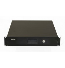 Полка Hyperline TDR3-2U-360-RAL9004 Полка (ящик) для документов с замком, 2U, 88х483х360мм (ВхШхГ), цвет черный (RAL9004)