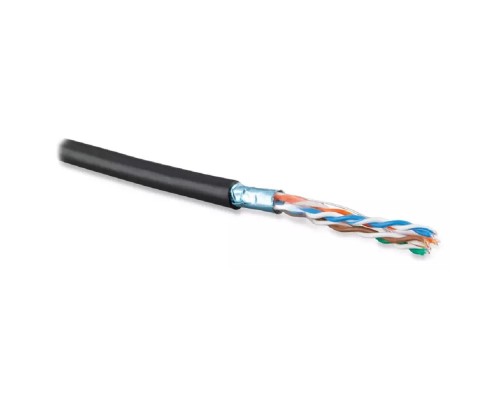 [витая пара] Кабель витая пара Bion BCL-F5480-381 F/UTP, кат.5e, 4x2x0,48 мм AWG 24, медь, одножильный, PE, для внешней прокладки, 305м, черный