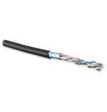 Кабель витая пара Bion BCL-F5460-381 F/UTP, кат.5e, 4x2x0,46 мм AWG 25, медь, одножильный, PE, для внешней прокладки, 305м, черный