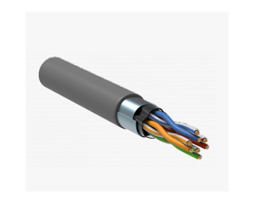 [витая пара] Кабель витая пара Bion BCL-F5480-181 F/UTP, кат.5e, 4x2x0,48 мм AWG 24, медь, одножильный, PVC, для внутренней  прокладки, 305м, серый