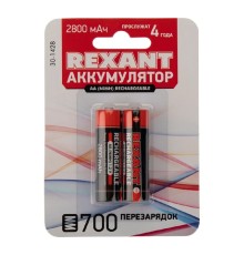 Rexant (30-1428) Аккумулятор Ni-MH AA/HR6, 1,2В, 2800мАч, 2 шт, блистер