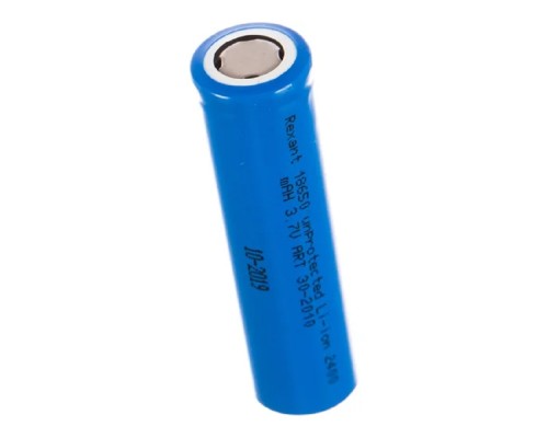 [Аккумулятор] Rexant (30-2010) Аккумулятор Li-ion 18650, 3,7В, 2400мАч, без платы защиты, плоский контакт, 10 шт, коробка