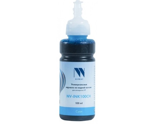 [Расходные материалы] Чернила NV PRINT универсальные на водной основе NV-INK100CH для аппаратов HP (100 ml) Cyan совместимые