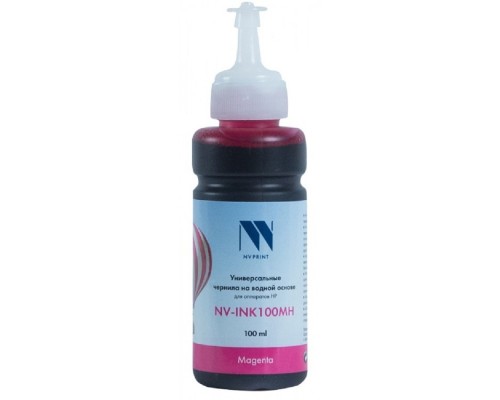 [Расходные материалы] Чернила NV PRINT универсальные на водной основе NV-INK100MH для аппаратов HP (100 ml) Magenta совместимые
