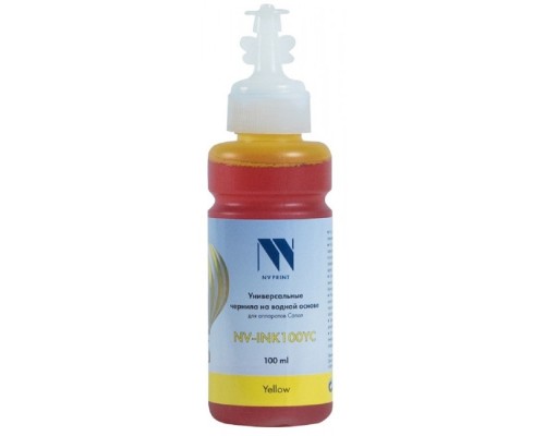 [Расходные материалы] Чернила NV PRINT универсальные на водной основе NV-INK100YC для аппаратов Canon (100 ml) Yellow совместимые