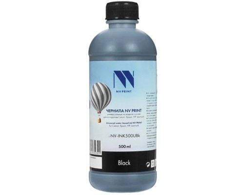 [Расходные материалы] Чернила NVPRINT универсальные на водной основе NV-INK500UBk для аппаратов canon/Epson/НР/Lexmark (500 ml) Black совместимые