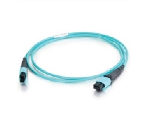 [Патч-корд] Кабельная сборка Hyperline FHD-MC3-503-MPOM12/PS-MPOF12/PS-A-1M-LSZH-AQ Патч-корд волоконно-оптический MPO (папа) - MPO (мама), 12 волокон, OM3, 40/100G, LSZH, 1м