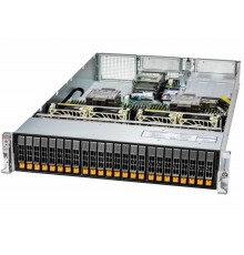 Supermicro SYS-221H-TN24R Платформа системного блока 2U Hyper with 24 hot-swap 2.5" NVMe/SAS/SATA bays and 4 PCIe 5.0 x16 slots + up to 2 PCIe 5.0 x16 AIOM slots 