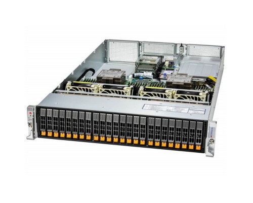 [Сервер] Supermicro SYS-221H-TN24R Платформа системного блока 2U Hyper with 24 hot-swap 2.5" NVMe/SAS/SATA bays and 4 PCIe 5.0 x16 slots + up to 2 PCIe 5.0 x16 AIOM slots 