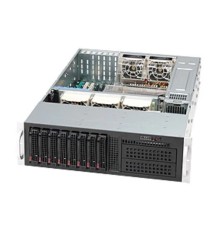 SuperMicro CSE-835TQC-R1K03B Корпус 3U 8-Port Backplane Supports 8 x 3.5" SAS3/SATA3 HDD/SSD with 2x mini SAS HD connectors,1000W Redundant High-efficiency Titanium Level Power Supplies,7x Full-h