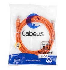 Cabeus PC-UTP-RJ45-Cat.5e-2m-OR Патч-корд U/UTP, категория 5е, 2xRJ45/8p8c, неэкранированный, оранжевый, PVC, 2м